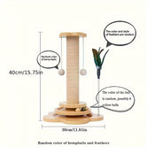 Cat Scratching Post With Hanging Ball - Petsdd