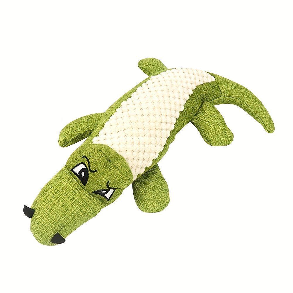 Crocodile Design Plush Dog Toy - Petsdd